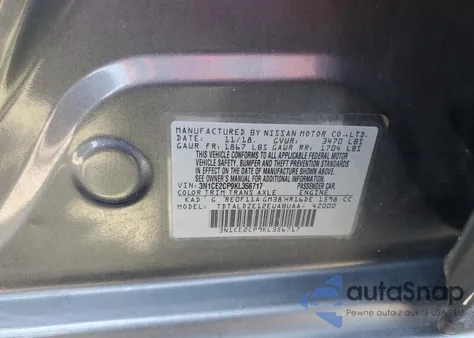 2019 Nissan Versa Note S из США, поврежденный, VIN 3N1CE2CP9KL356717